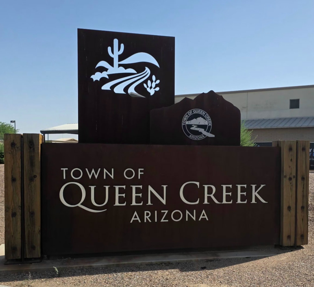 Queen Creek Sign Town of Queen Creek, Arizona welcome sign